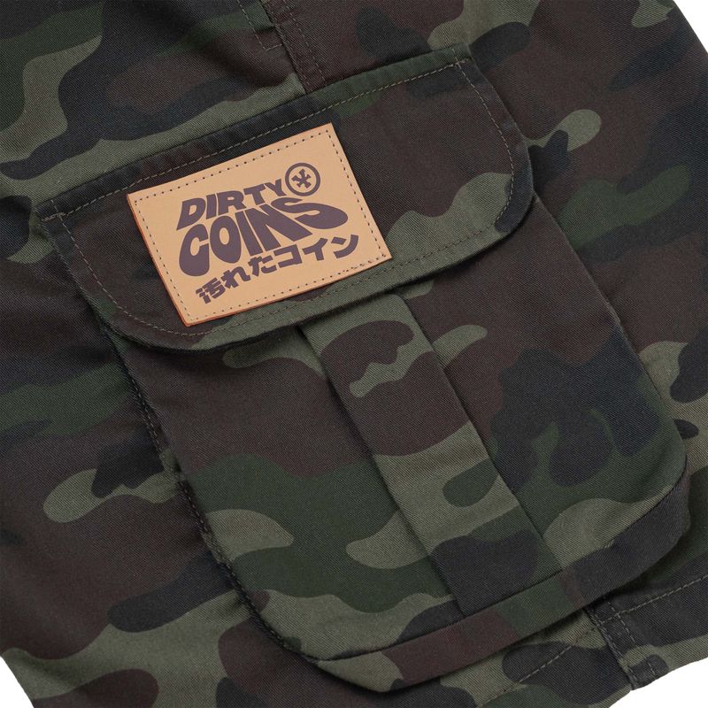 Patched Camo Cargo Shorts