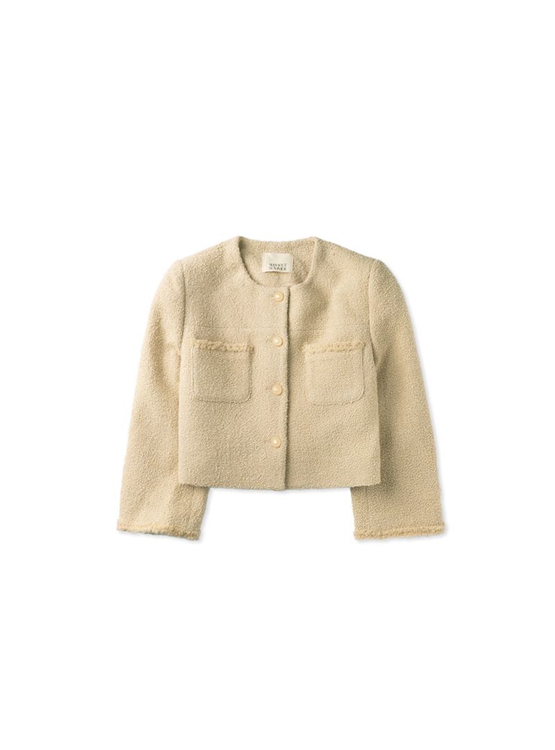 Poem tweed jacket_beige