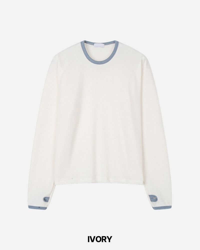 Lav Crop Contrast Knit