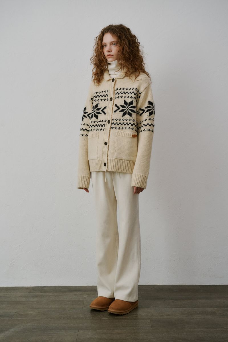 Snow cowichan cardigan (Ivory)