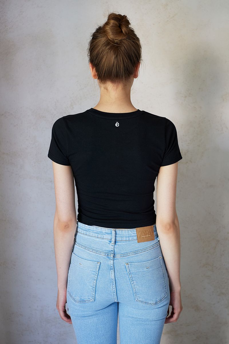 ROUND LOGO CROP T-SHIRTS_2COLORS