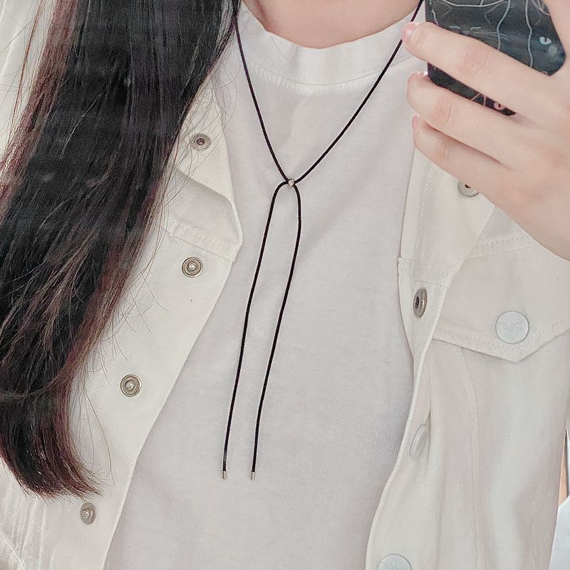 simple knotted string necklace