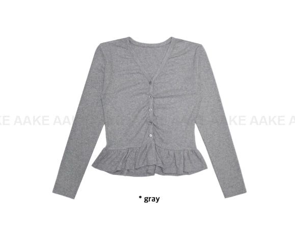 (Brushed) FLEUR FRILL CARDIGAN