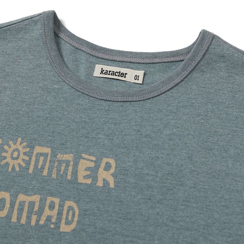 グリフ ハーフ Tシャツ / ミスト チャコール