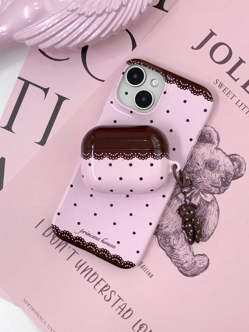 strawberry chocolate earphones case (only case)