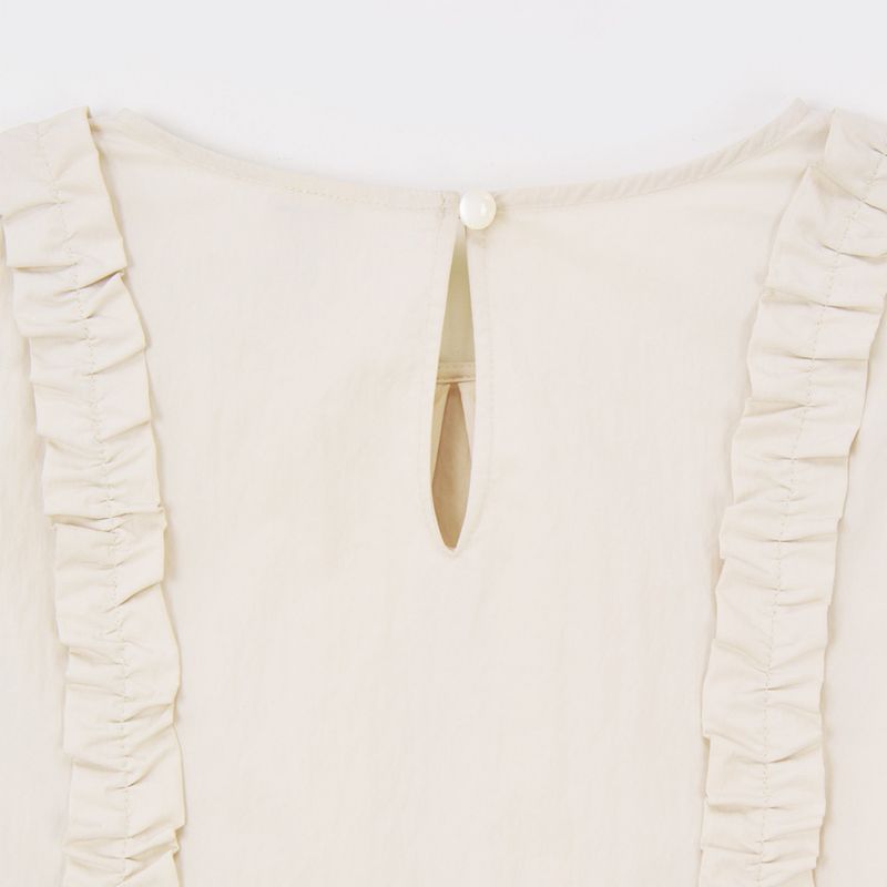 Cream Ruffle Mini Dress