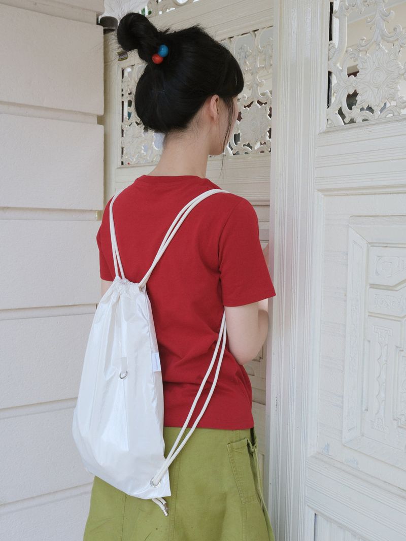 Girl string bag - White