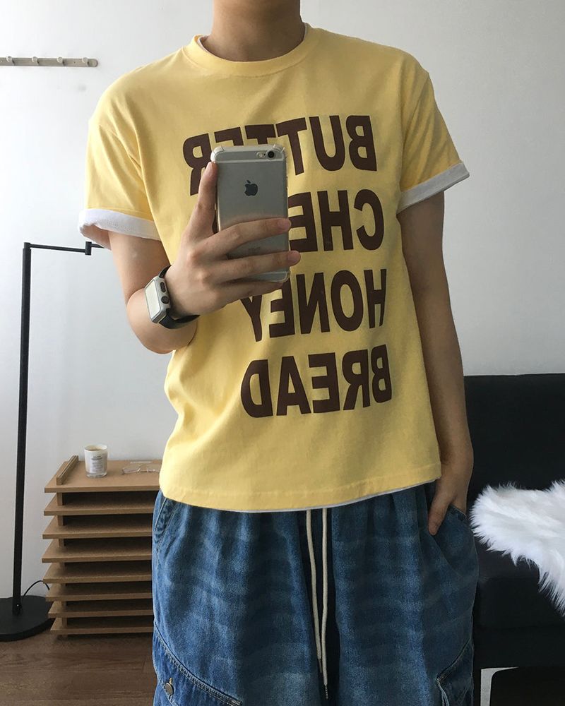 Mix Printing Short Sleeve T-shirt