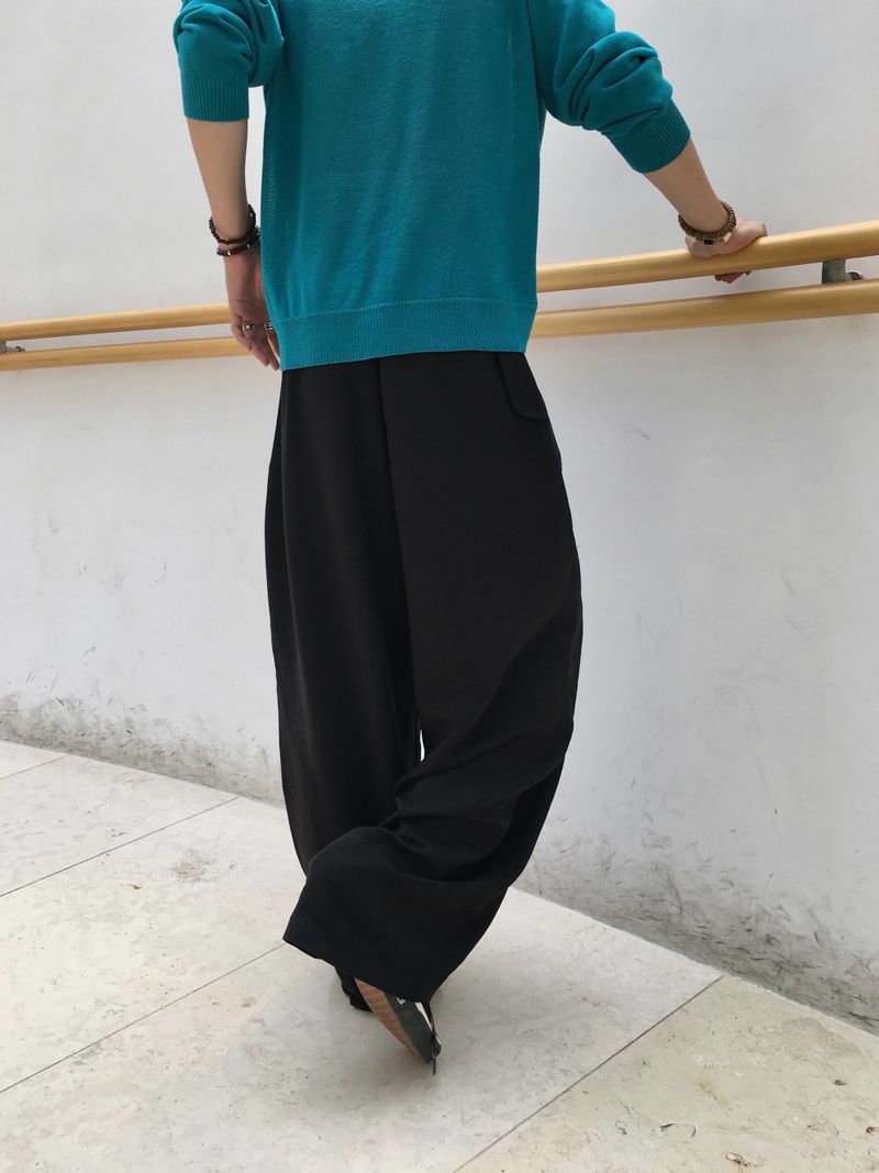 Ove Belted Linen Curved Pants 2C