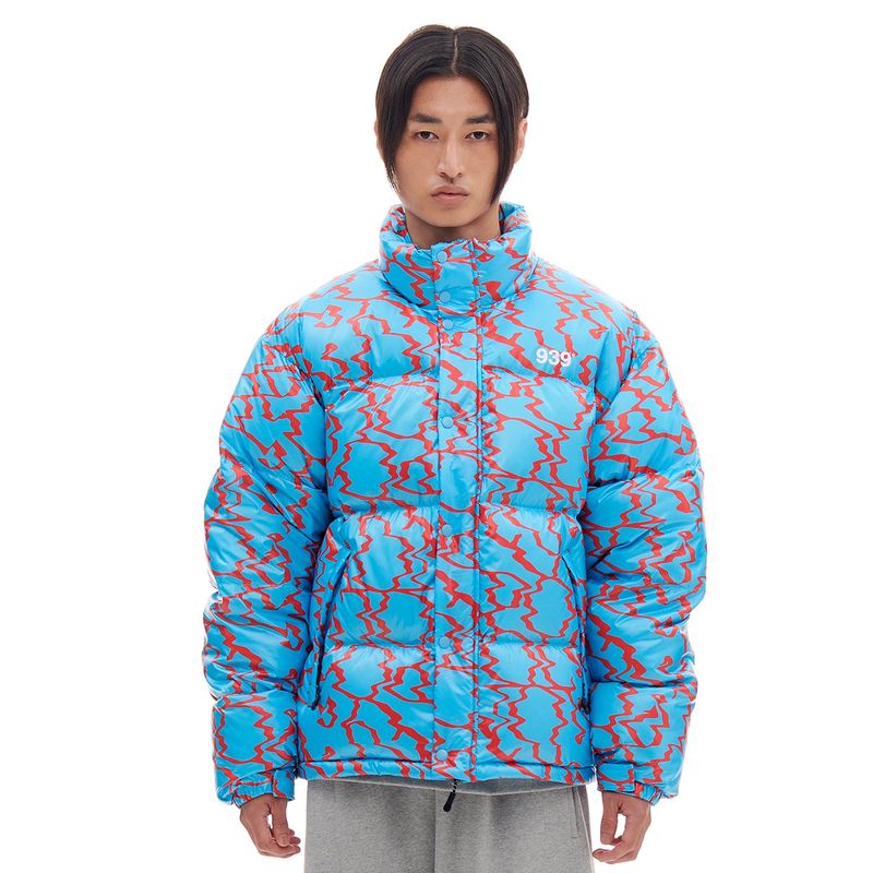 ARCHIVE BOLD(アーカイブボールド)の「NOISE PUFFER DOWN JACKET (BLUE)(Jackets/Outerwear)」