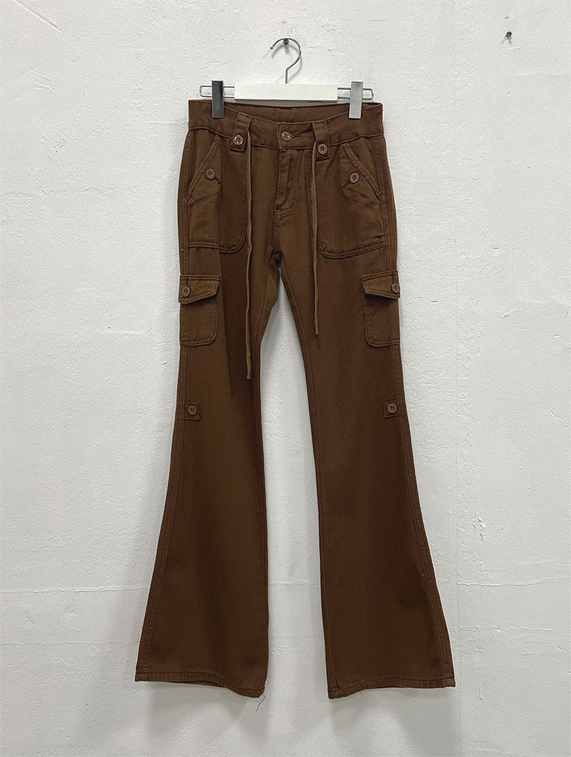 CARGO SLIM BOOTS CUT PANTS (2C)
