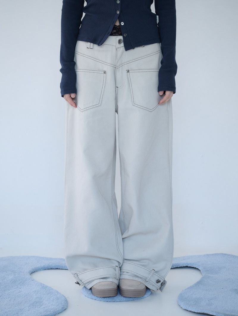 BELTED POCKET COTTON PT SAND RAW