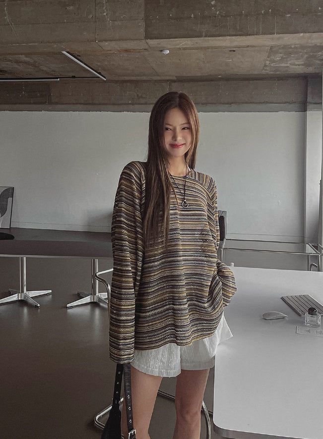 Bohemian see-through knitwear