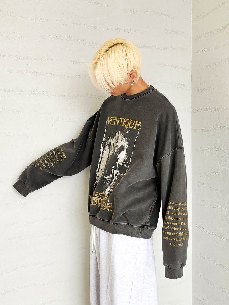 VENTIQUE（ベンティーク）の「VENTIQUE Pigment Nightmare Sweatshirt 1colors（Tops）」