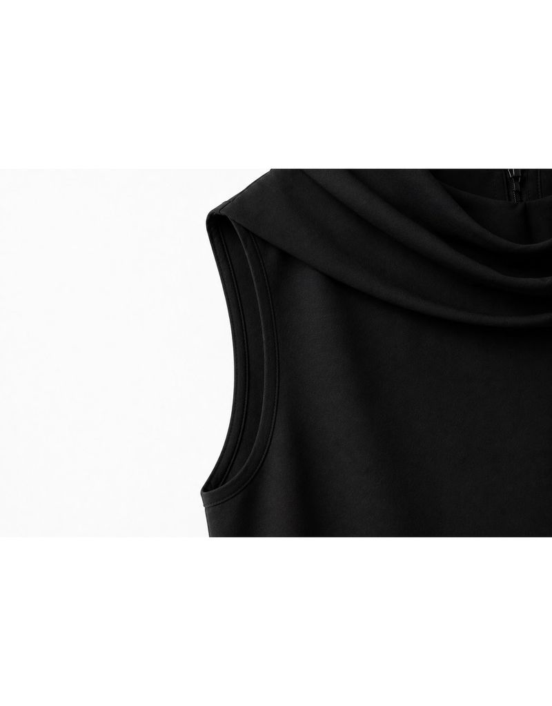 Aveline Cowl Neck Drape Sleeveless Blouse White