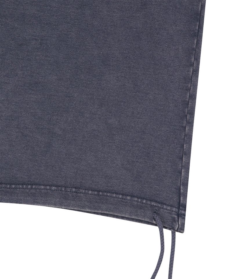 WASHED CUT OFF APPLIQUE SWEAT SHORTS