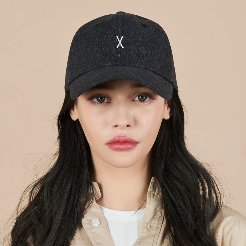 Varzar Logo Over Fit Denim Ball Cap Black