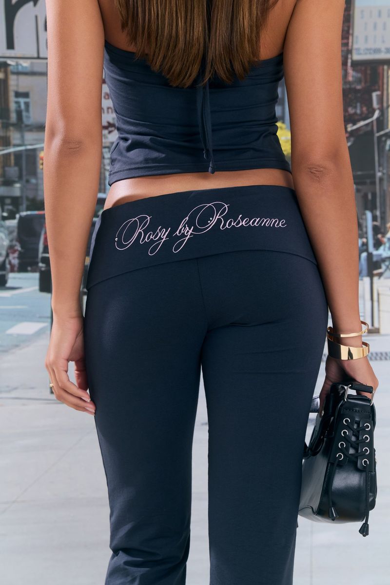 ロージー フォールドオーバー フレアパンツ (Dusty Navy)