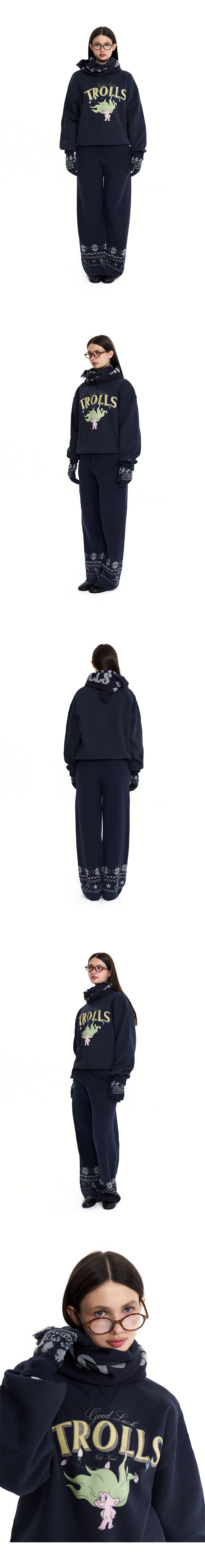 TROLLS VINTAGE GRAPHIC NAPPING SWEATSHIRT - NAVY