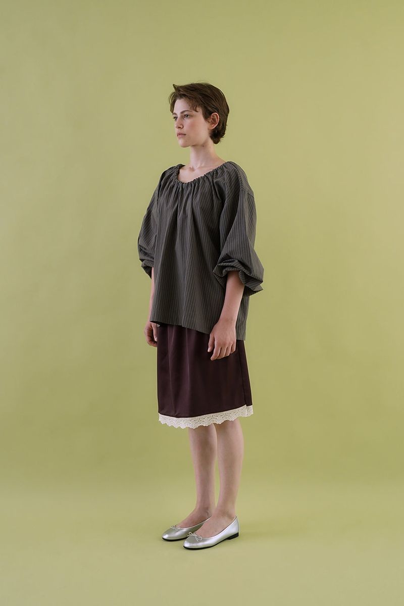 Slip satin midi skirt_purple