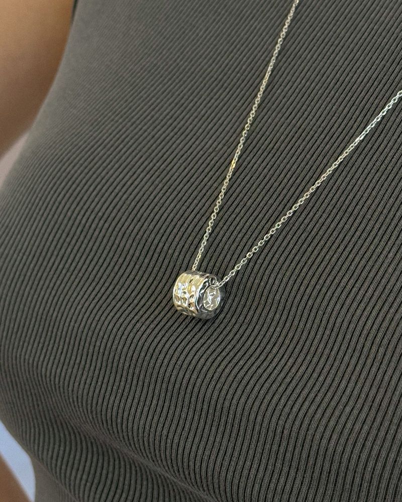 Zen ring necklace (silver)
