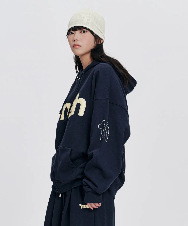 mah LOGO ROLL BEANIE_IVORY