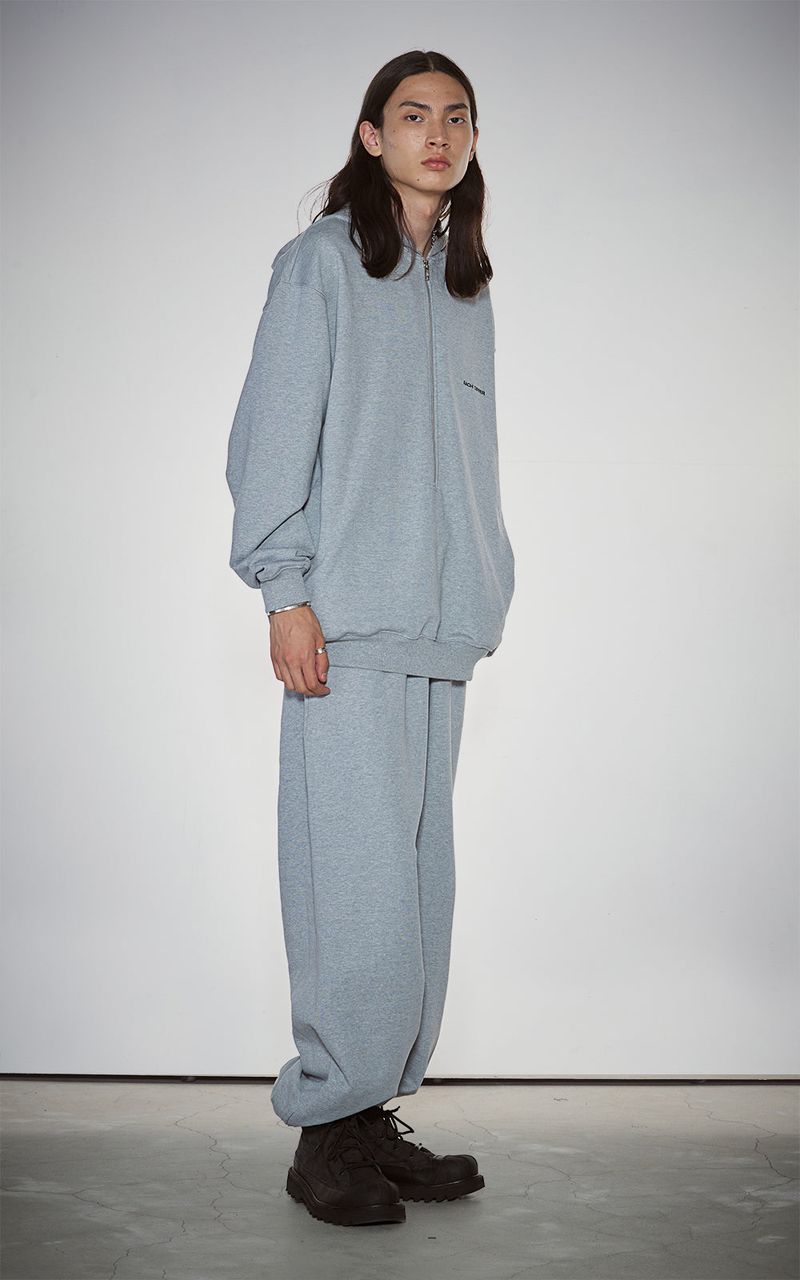 WIDE ZIP SWEATPANTS_GRAY