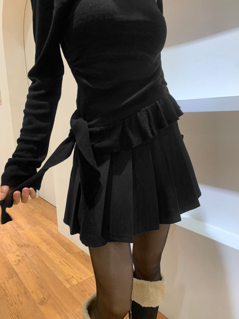 Sunday Pure Wool Pleated Mini SKirt