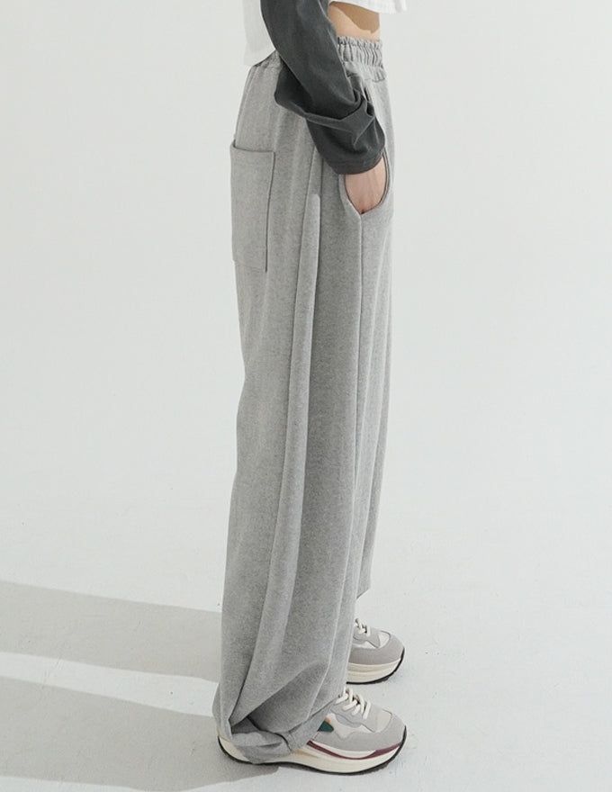 Snap Wide Sweat Pants