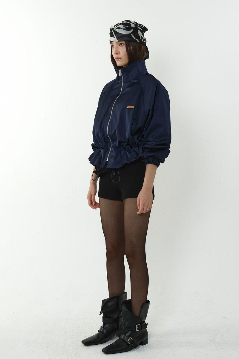 BALLOON HIGH-NECK JUMPER_NAVY