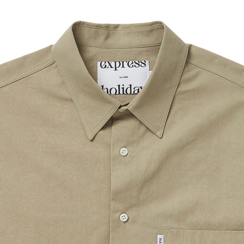 Express Holiday Signature Symbol Basic Shirt_Deep Beige