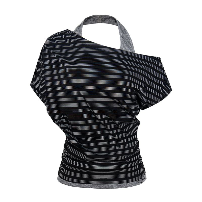 Cozy&Kitsch(コージーアンドキッチ)の「Murev Asymmetry Stripe Top(Tops)」