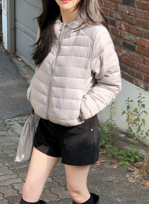 SHOPPERLAND(ショッパーランド)の「Light Weight Hood Padded Jumper + Storage Bag Set (3color)(Jackets/Outerwear)」