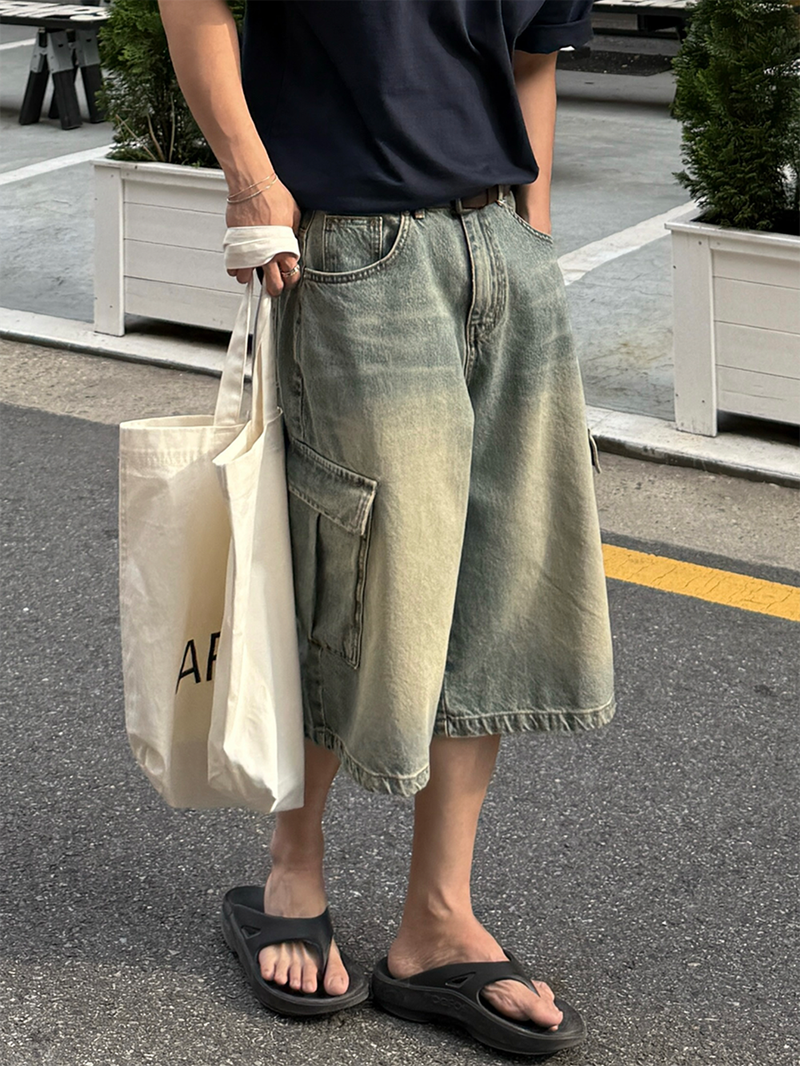 AVAND（アバンド）の「Fairy half cargo denim pants（Pants）」