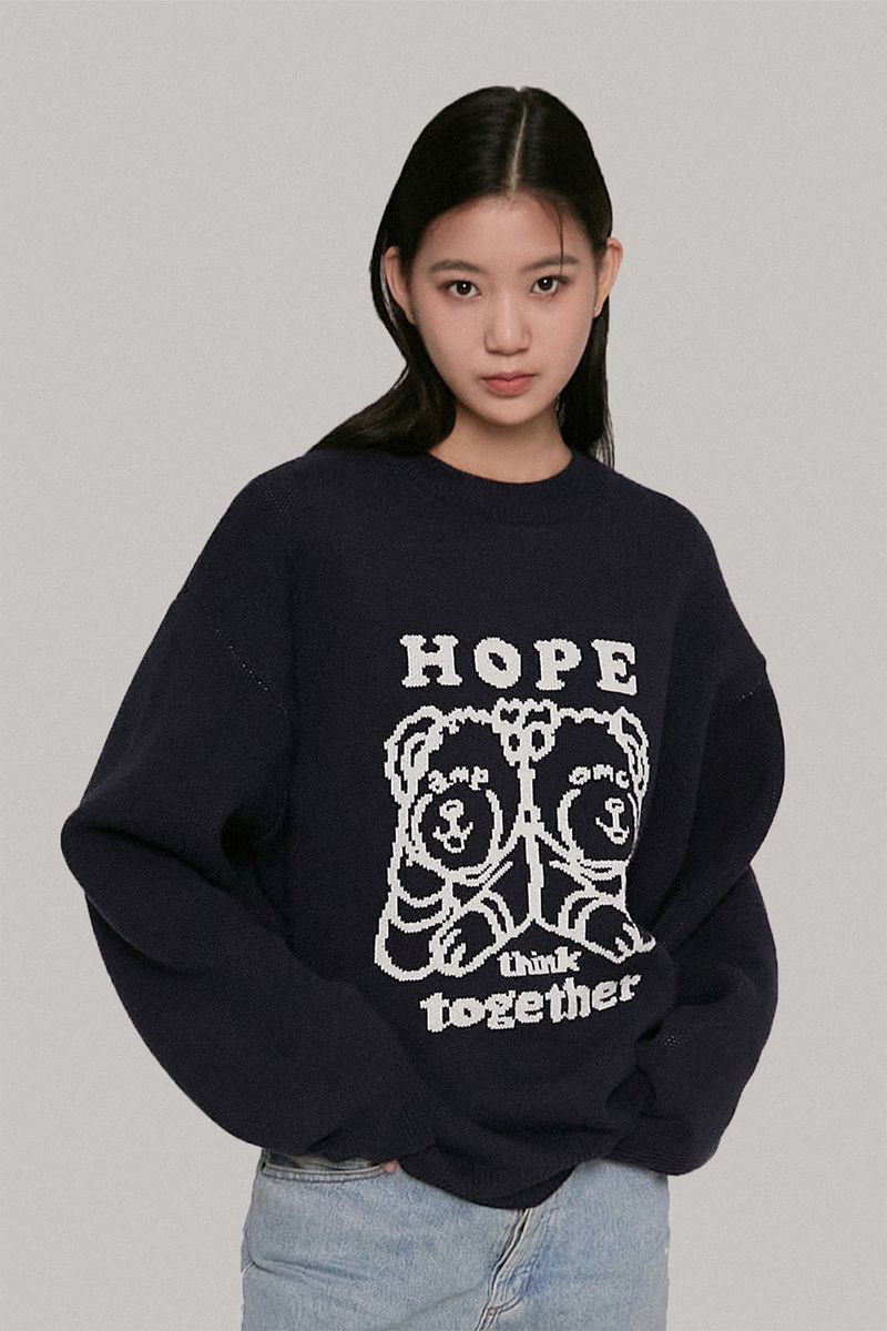APIECEOFCAKE（ピースオブケイク）の「HTT Jacquard Knit_Navy（Tops）」