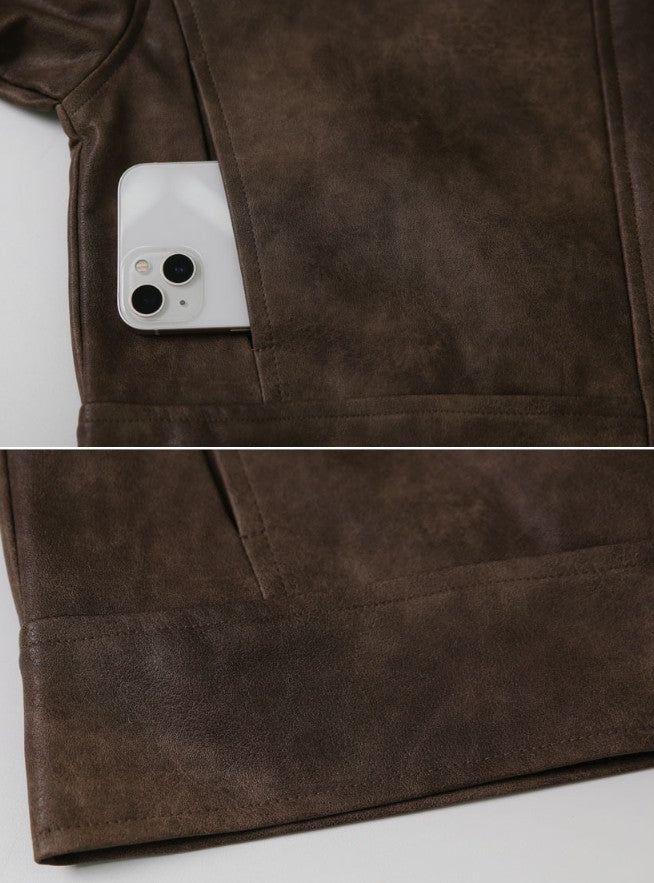 IF Spring Leather Jacket (3color)