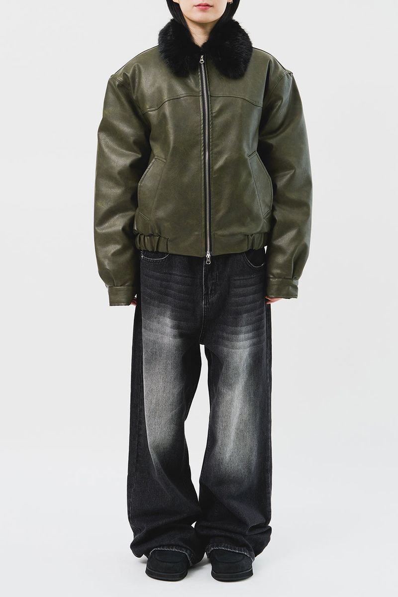 Dept Fur Leather Jacket (3color)