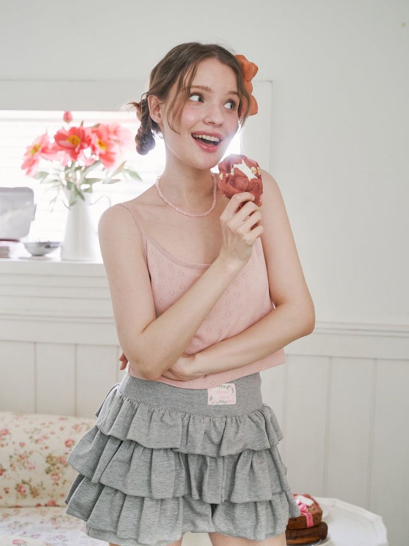 Cancan Mini Skirtpants_gray