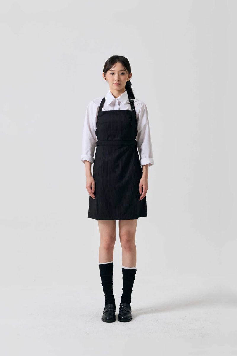 ODE BUCKLE MINI DRESS / BLACK