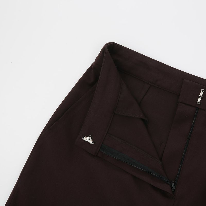 Front Slit Skirt Wine