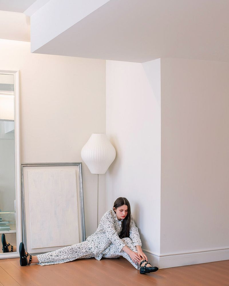 Star Pattern Pajama Set (ivory)