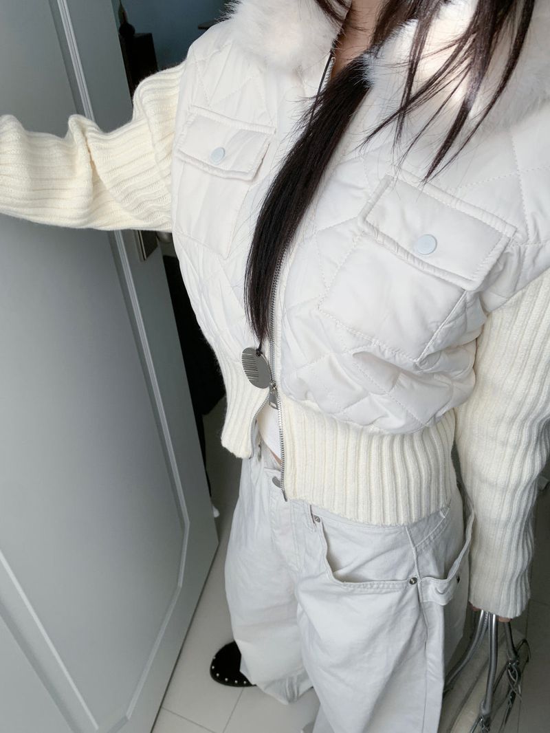 Motion Two-Way Zipper Quilted Knit Padding (3 Colors)
