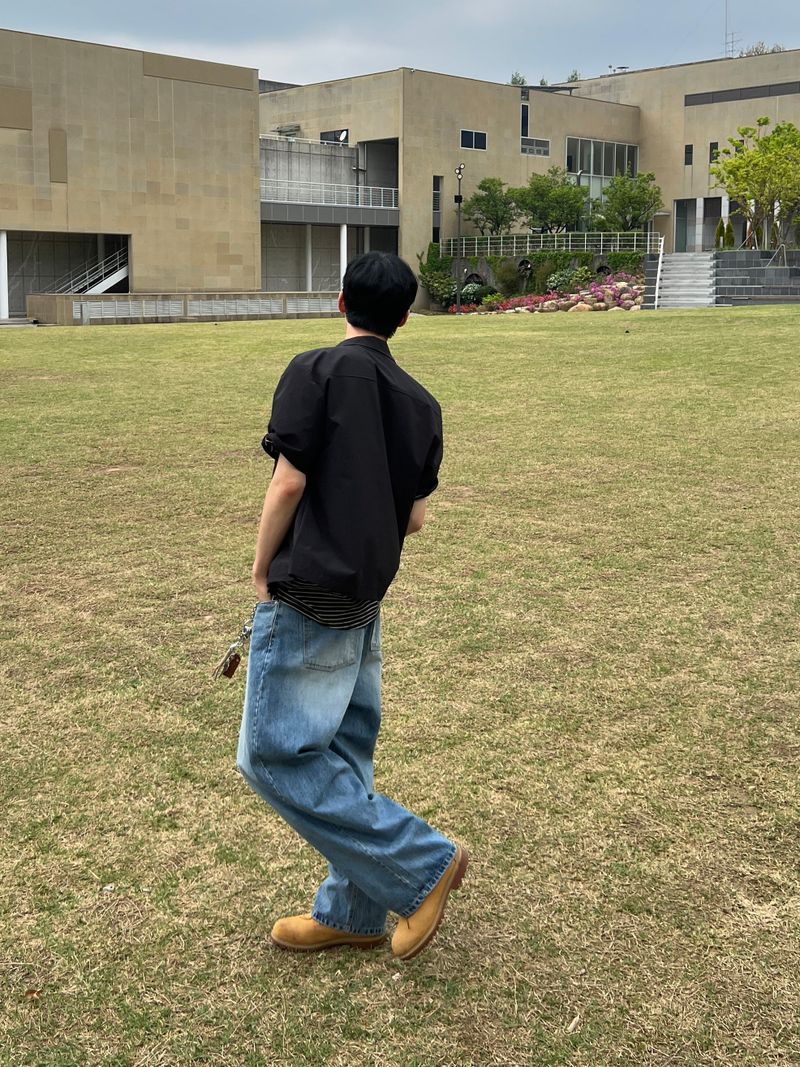 Blues Wide Denim Pants (2 Colors)