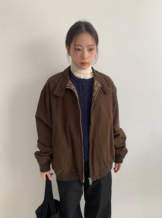Yusaki Harringtton Button Blouson Jacket