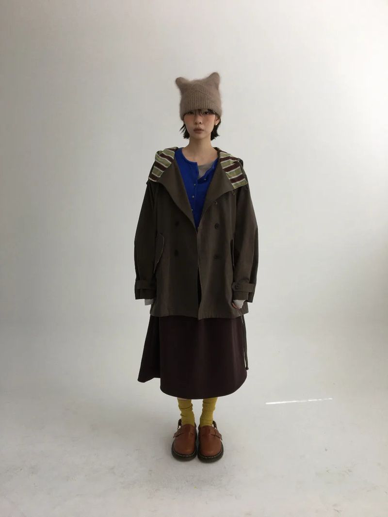 Hapo Button Hooded Short Field Jacket (2color)