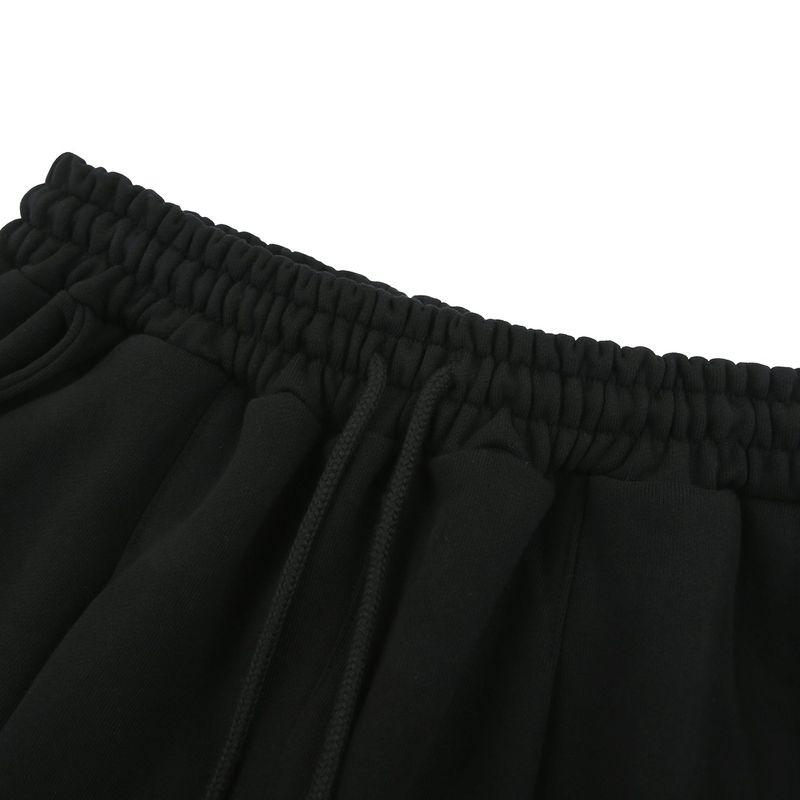 MVR HEART LOGO WIDE SWEAT PANTS BLACK