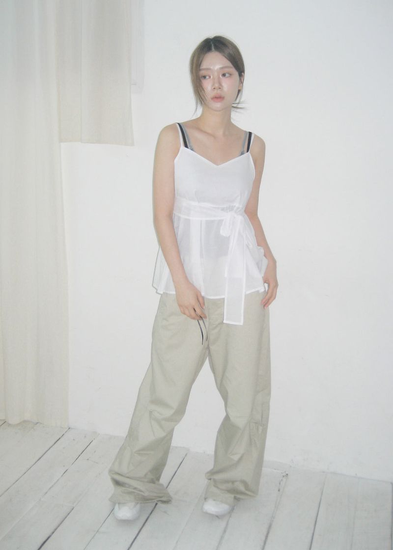 RIBBON STRAP BUSTIER TOP