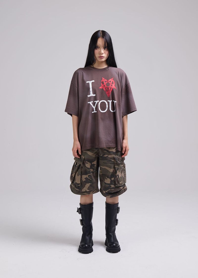 I YOU T-SHIRT (BROWN)