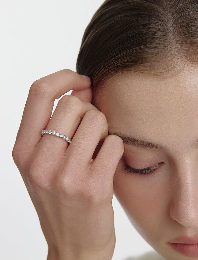 hyeres lor（イエール・ロール）の「26SS★ Essence Silver (W) Prime Moissanite Ring 2.5MM（Accessories）」