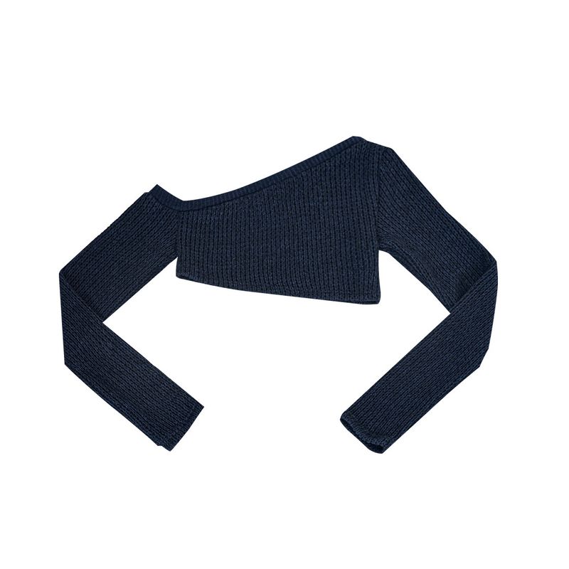 DARLING, YOU ARE BAD（YOU ARE BAD）の「ONE SHOULDER CROP KNIT #NAVY（Tops）」